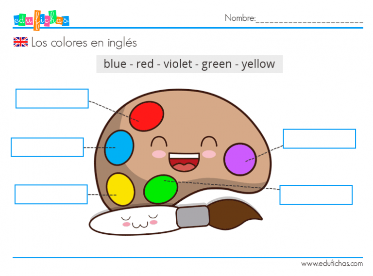 Colores en Inglés. Vocabulario + Ejercicios para Niños Gratis【PDF】
