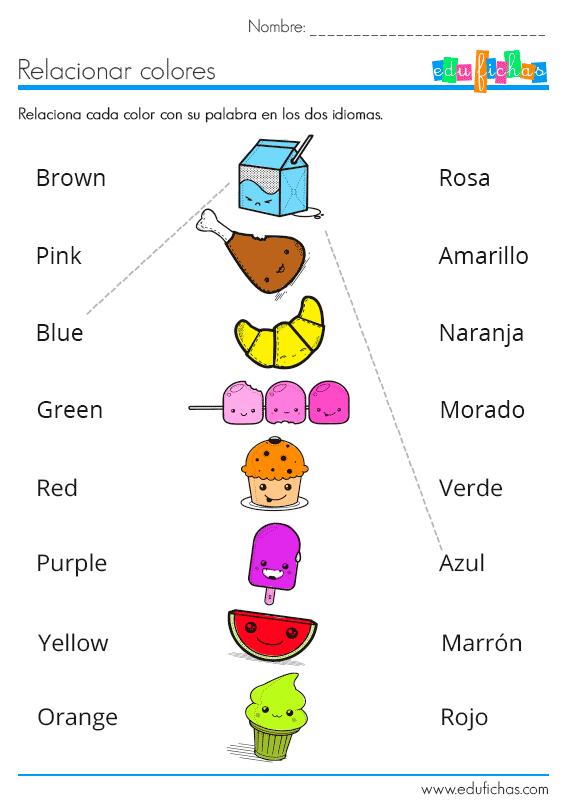  Los colores en inglés para que aprendan los niños. English colors