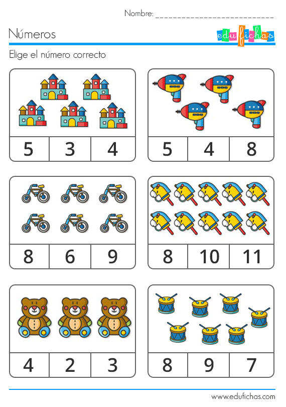🚀 Aprender a Contar, ¿Cuántos hay? | Fichas GRATIS 【 2019 】
