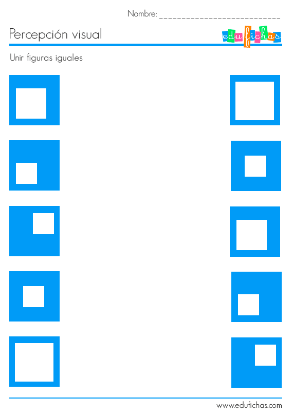 hojas de trabajo de percepción visual