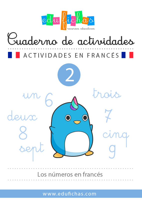 cuaderno de numeros en francés