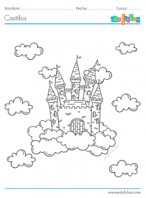 castillos para colorear