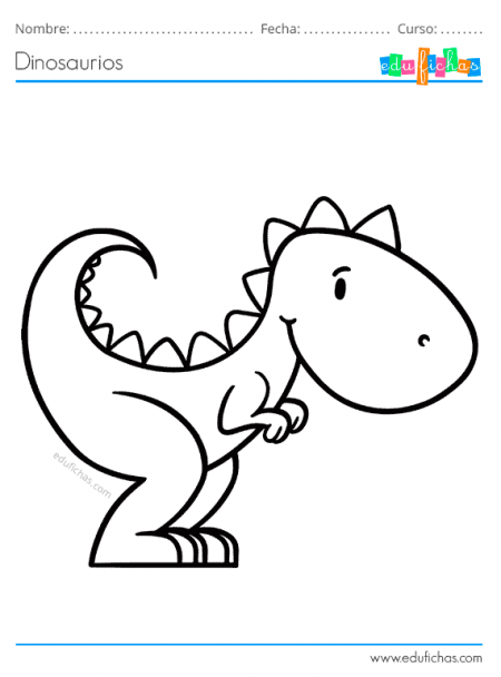 Dinosaurios para Colorear. Libro de Colorear GRATIS. Imprimir PDF.