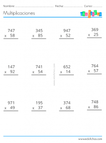 multiplicaciones de dos cifras