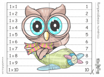 puzzle tabla de multiplicar 1
