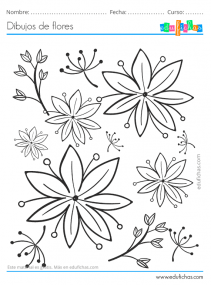 Dibujos de Flores. Descarga GRATIS Dibujos para Colorear de Flores