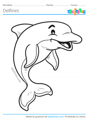dibujos de delfines gratis