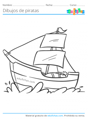 Dibujos de Piratas para Colorear. Imprimir Gratis PDF ahora!!