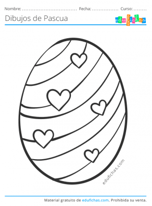 dibujos de huevos de pascua para niños