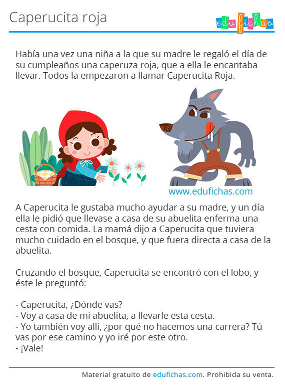 Caperucita Roja. Cuento + Fichas de Actividades de Caperucita. Caperucita Roja. Cuento + Fichas de Actividades de Caperucita.