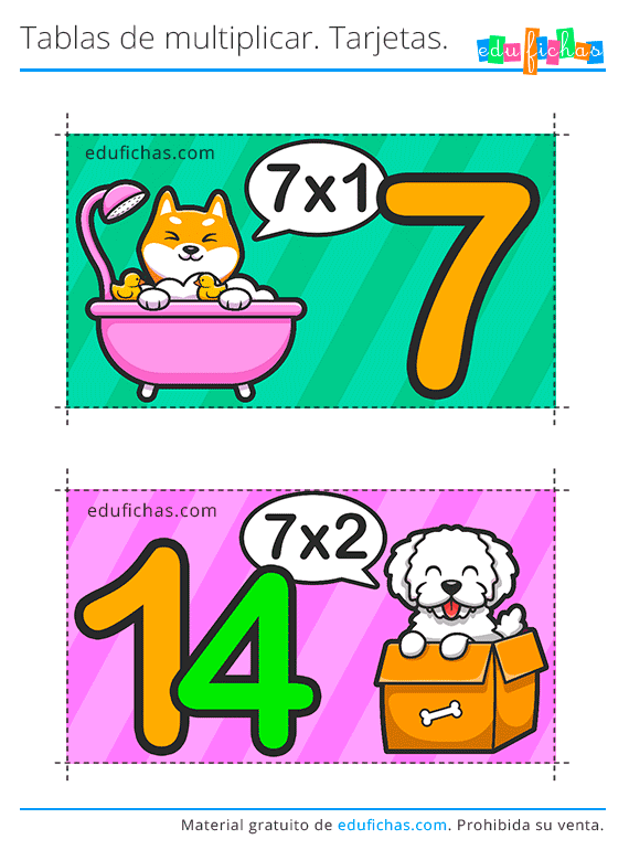 🥇 Tabla del 7 Aprender las tablas de Multiplicar GRATIS