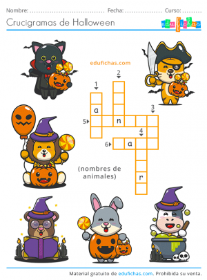 halloween crucigramas