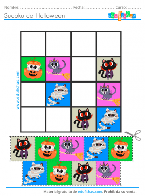 halloween pasatiempo sudoku