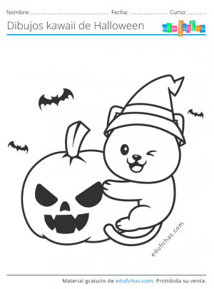 imprimir dibujos kawaii de halloween