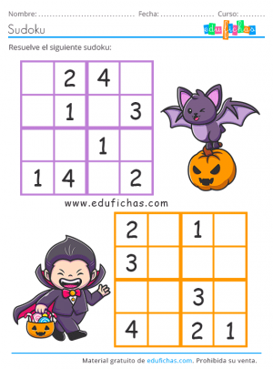 sudoku facil de halloween