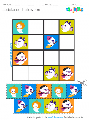 sudoku de imágenes de halloween