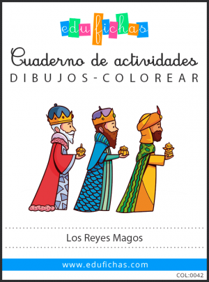 colorear reyes magos pdf