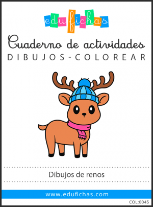 dibujos de renos para colorear pdf