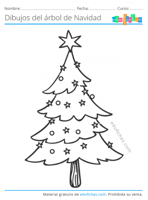 imprimir dibujos de árbol de navidad