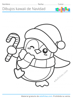 Dibujos kawaii de Navidad - para niños