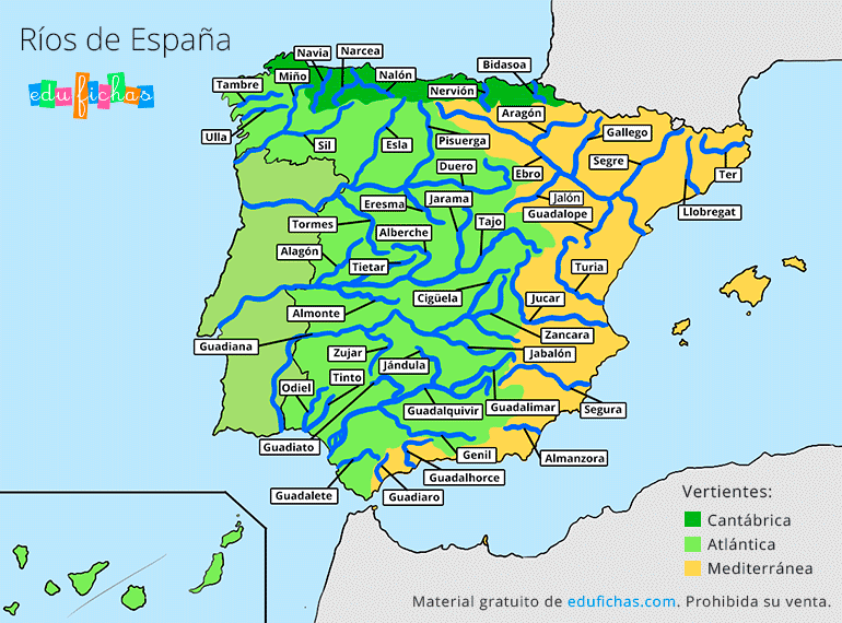 R os De Espa a Mapas Para Imprimir Ejercicios Gratis En PDF R os De Espa a Mapas Para Imprimir Ejercicios Gratis En PDF
