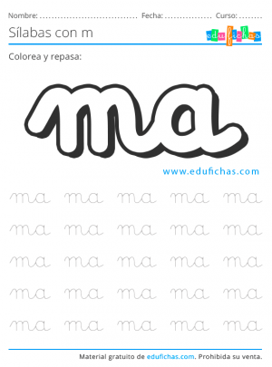 Aprender la letra M - Fichas de Letras Consonantes para Imprimir (PDF)