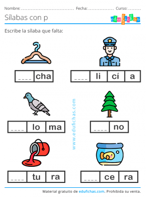 silabas con p