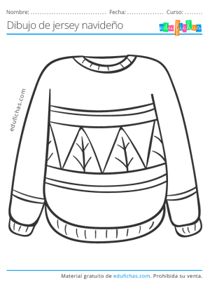 dibujo de jersey de navidad para imprimir