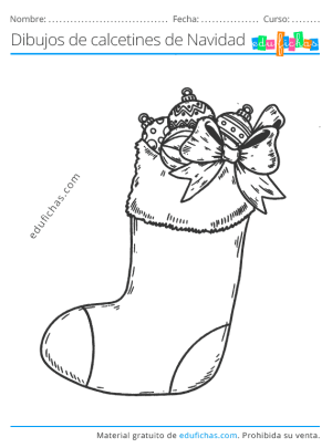 dibujos de calcetines de navidad con regalos