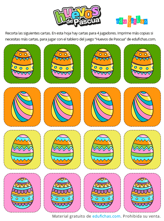 cartas huevos de Pascua