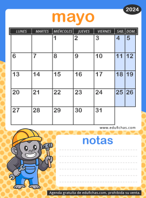 calendario mayo 2024
