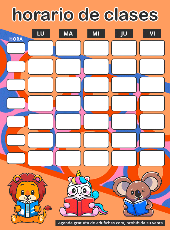 horario de clases agenda 23 24
