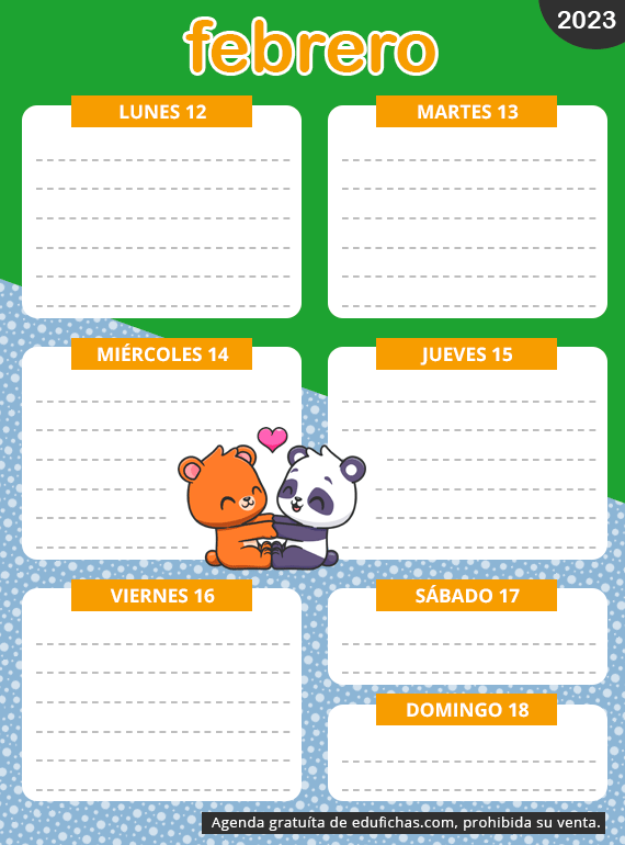 Agenda Escolar para Imprimir ? Descargar Gratis PDF